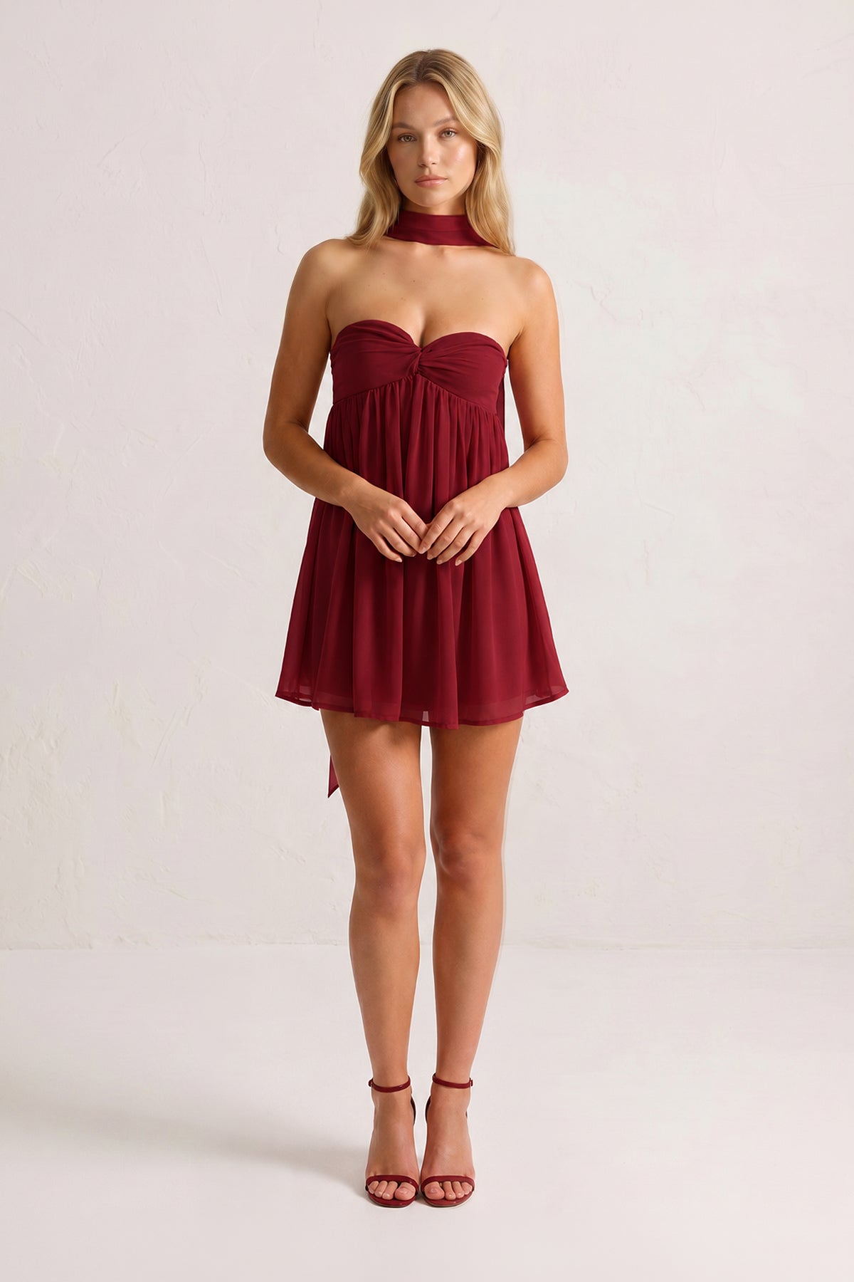 Sweetheart Ruched A-Line Chiffon Homecoming Dress